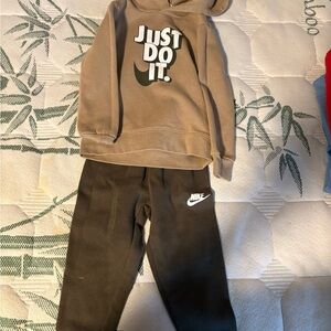 Nike Kids Brown Hoodie & Dark Brown Joggers Set